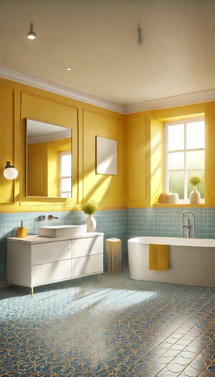 15 Stunning Colors That Complement Blue Bathroom Tile Flooring