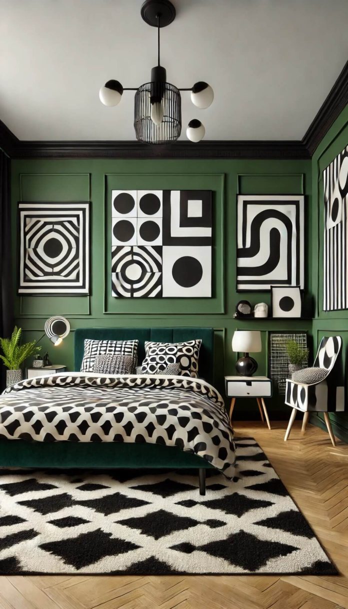 55+ Chic Black and Dark Green Bedroom Ideas for a Trendy Look (2024)