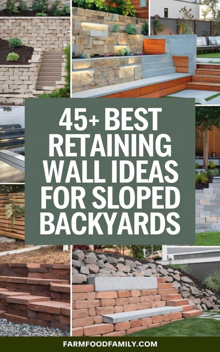 45 Creative Retaining Wall Ideas for Sloped Backyards to Transform Your ...