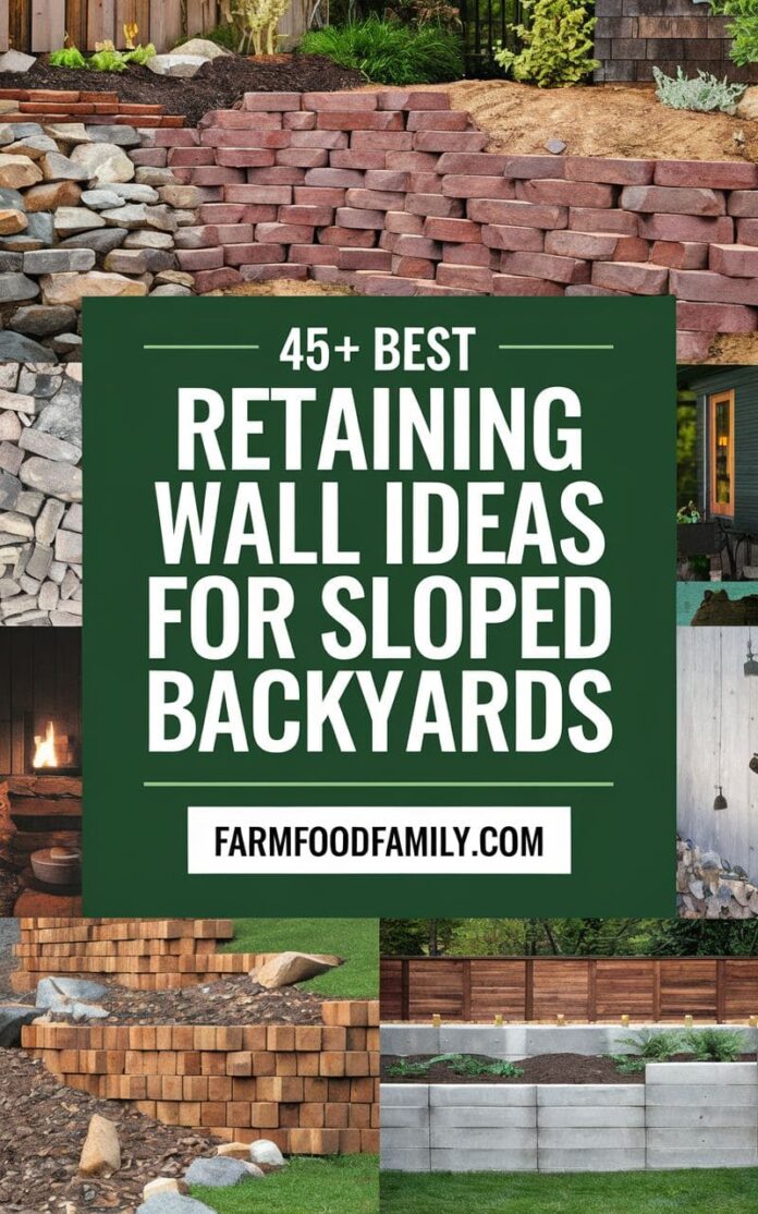 45 Creative Retaining Wall Ideas For Sloped Backyards To Transform Your 45 Creative Retaining Wall Ideas For Sloped Backyards To Transform Your