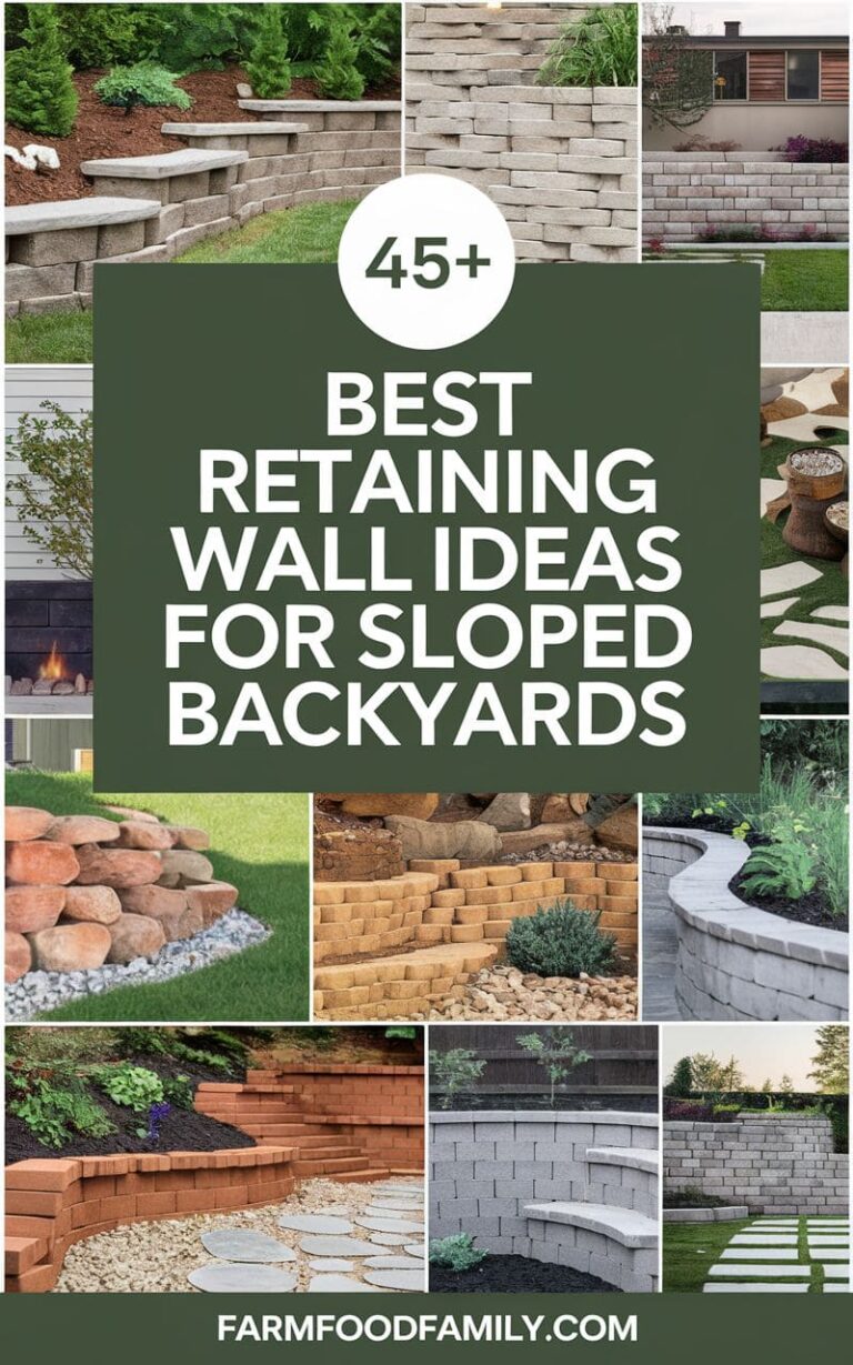45 Creative Retaining Wall Ideas for Sloped Backyards to Transform Your ...
