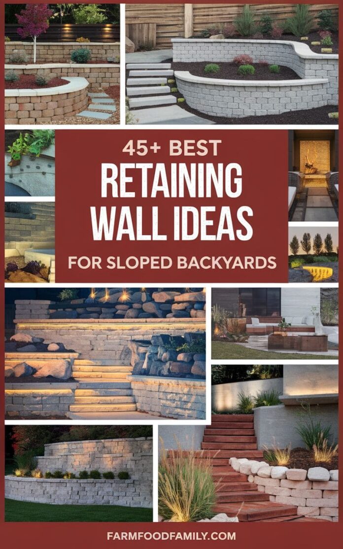 45 Creative Retaining Wall Ideas For Sloped Backyards To Transform Your 45 Creative Retaining Wall Ideas For Sloped Backyards To Transform Your