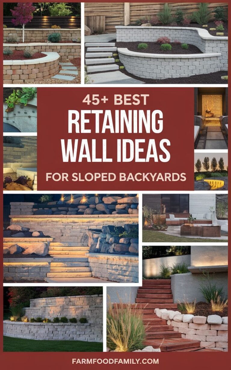45 Creative Retaining Wall Ideas for Sloped Backyards to Transform Your ...