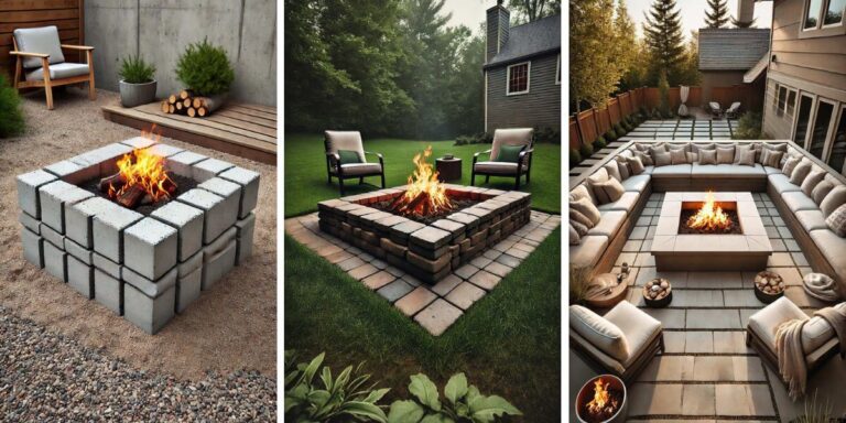 15+ Incredible Square Fire Pit Ideas for Cozy Outdoor Nights