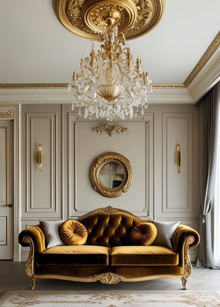 Luxury Apartment Makeovers With Vintage Chandeliers And Sconces