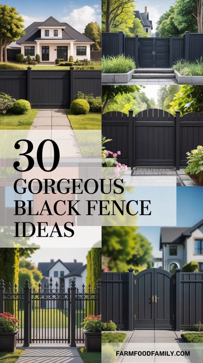 30 Gorgeous Black Fence Ideas to Boost Your Home’s Curb Appeal (2026)