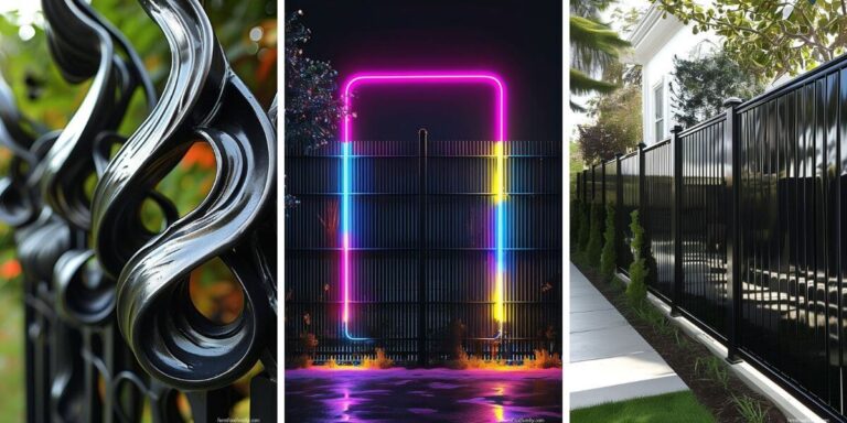 24 Black Fence Ideas That Won’t Fade or Rust in a Year