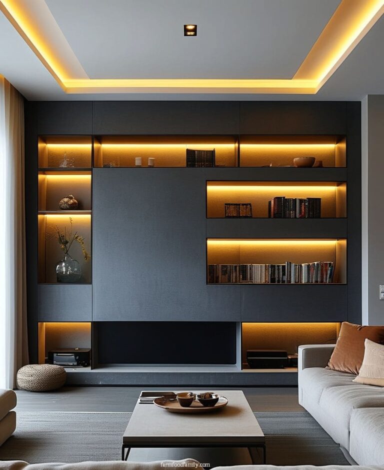 80+ Practical Built-In Shelves That Instantly Upgrade Your Living Room ...