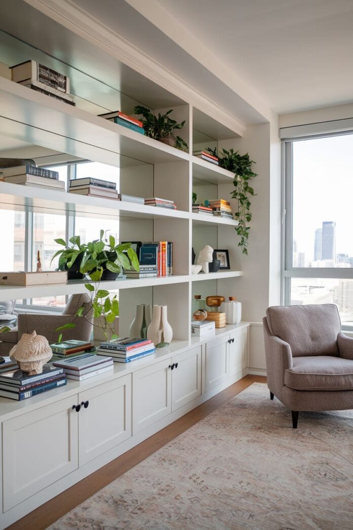 80+ Practical Built-In Shelves That Instantly Upgrade Your Living Room ...