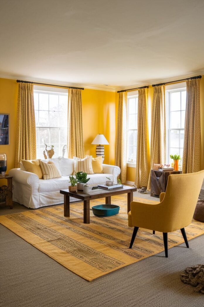 60+ Trendy Yellow Living Room Decor Ideas That Exude Personality (2026)