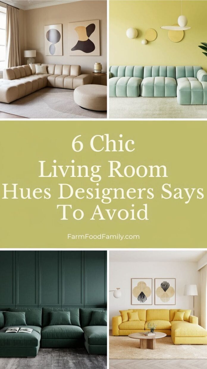 6 Common Living Room Colors Designers Never Recommend In 2025