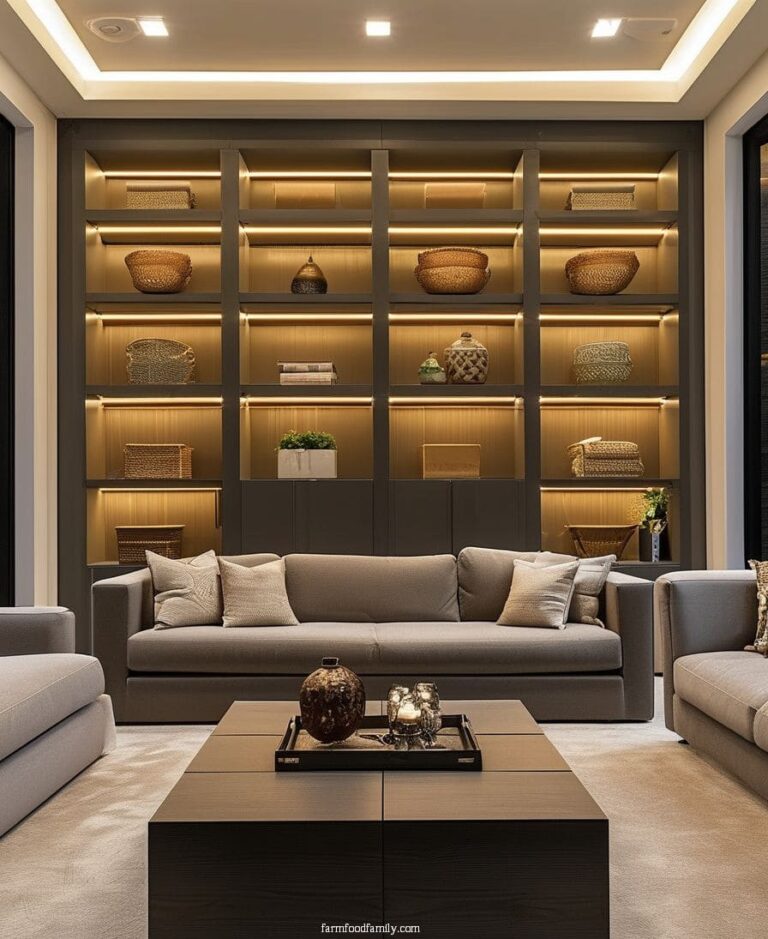 Image showcasing 100+ Genius Living Room Storage Ideas to Maximize Space (2026)