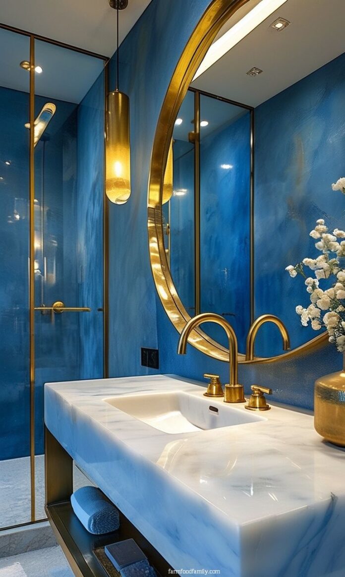 40+ Stunning Moody Blue Bathroom Ideas to Upgrade Your Oasis (2025)