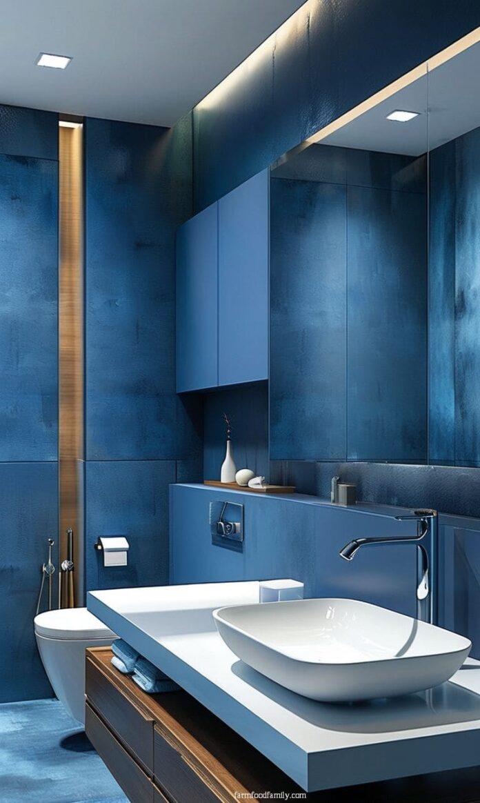 40+ Stunning Moody Blue Bathroom Ideas to Upgrade Your Oasis (2025)
