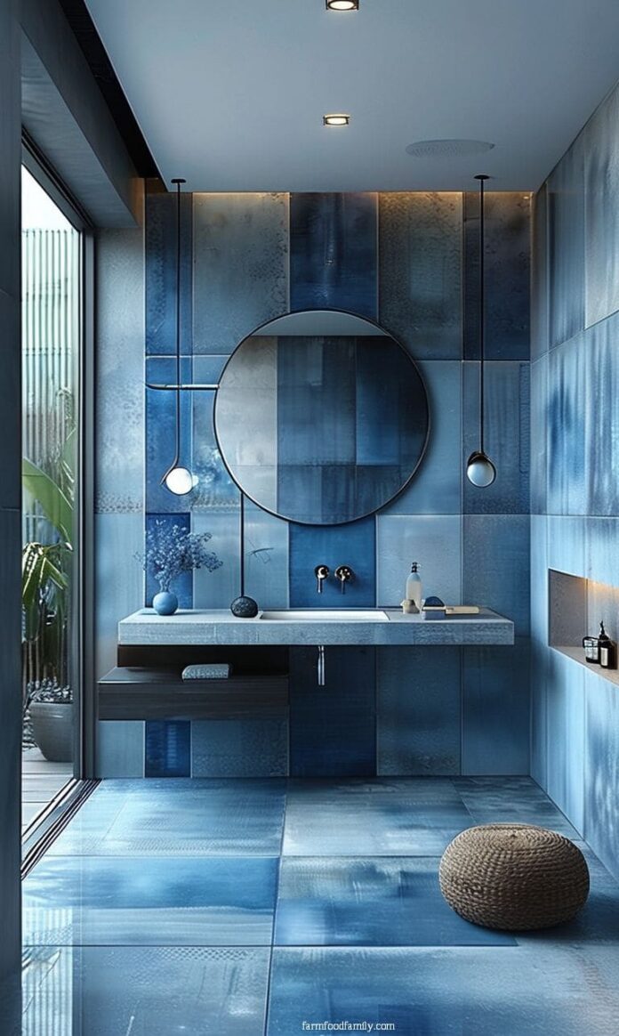 40+ Stunning Moody Blue Bathroom Ideas to Upgrade Your Oasis (2025)