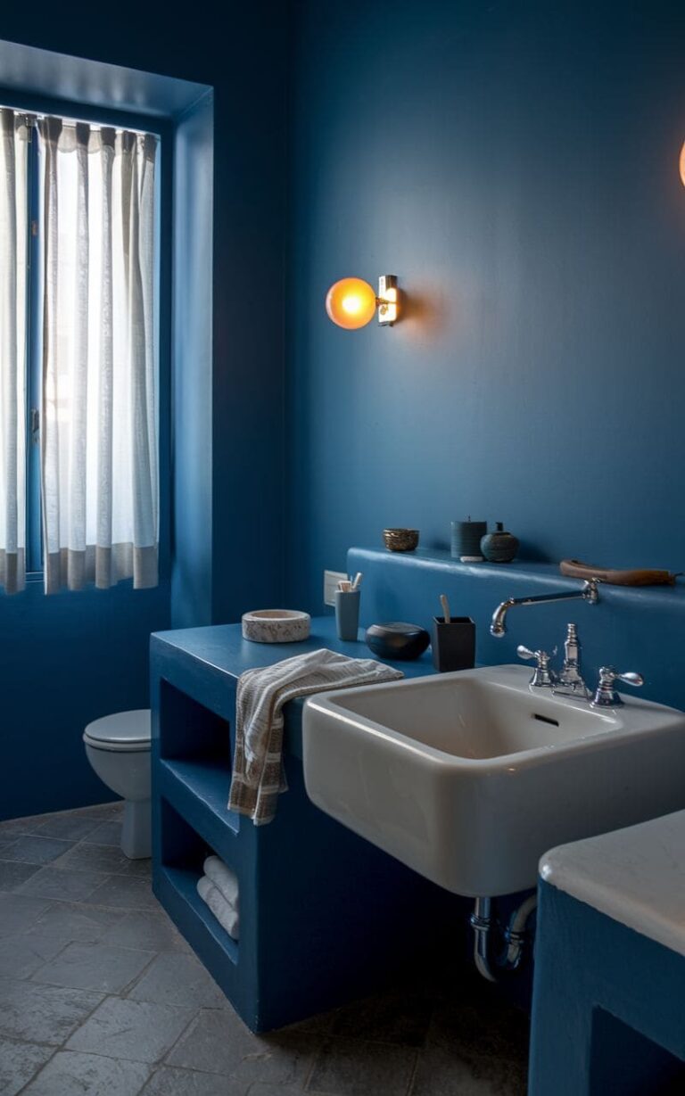 40+ Stunning Moody Blue Bathroom Ideas to Upgrade Your Oasis (2025)