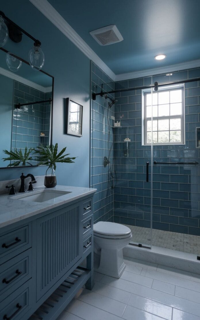 40+ Stunning Moody Blue Bathroom Ideas to Upgrade Your Oasis (2025)