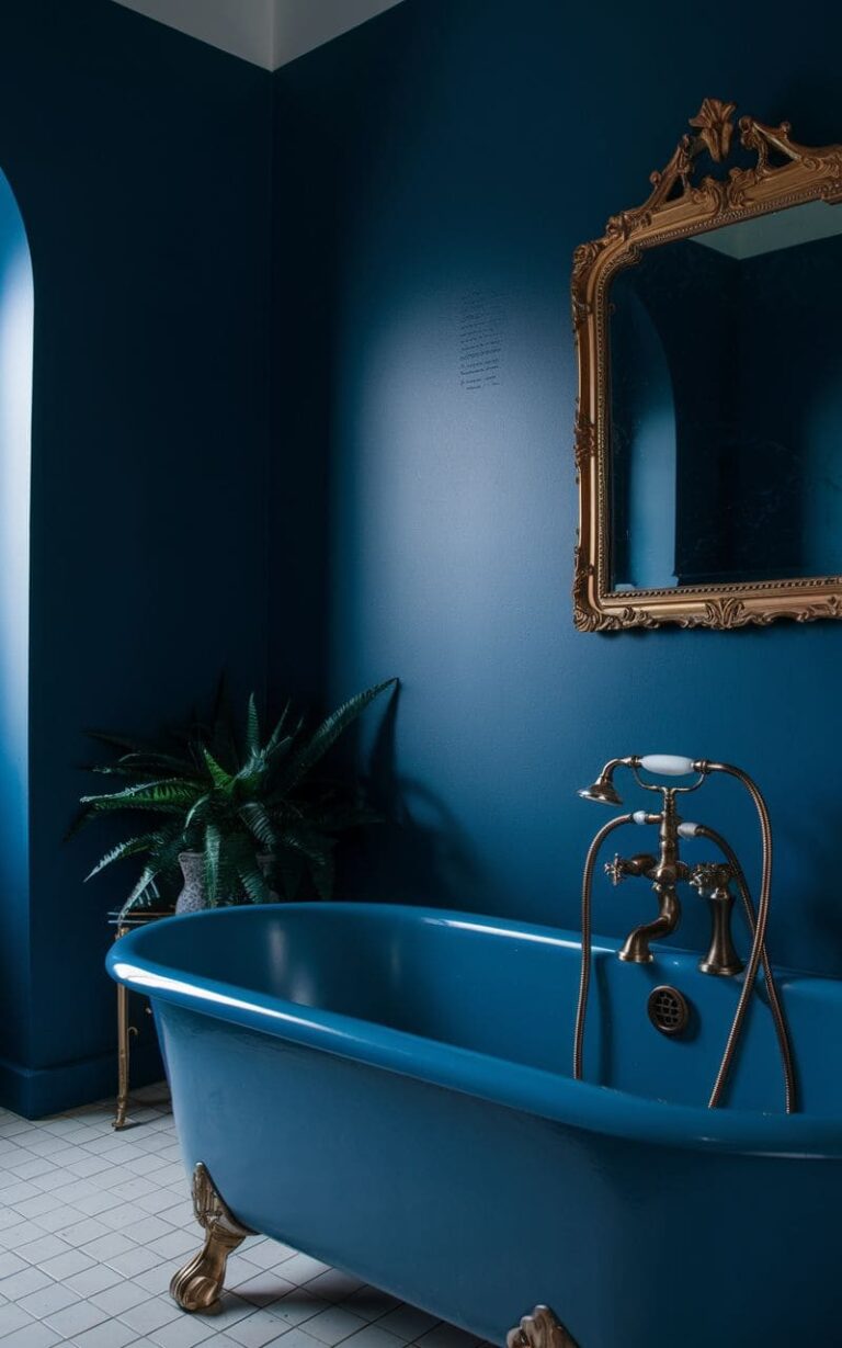 40+ Stunning Moody Blue Bathroom Ideas to Upgrade Your Oasis (2025)