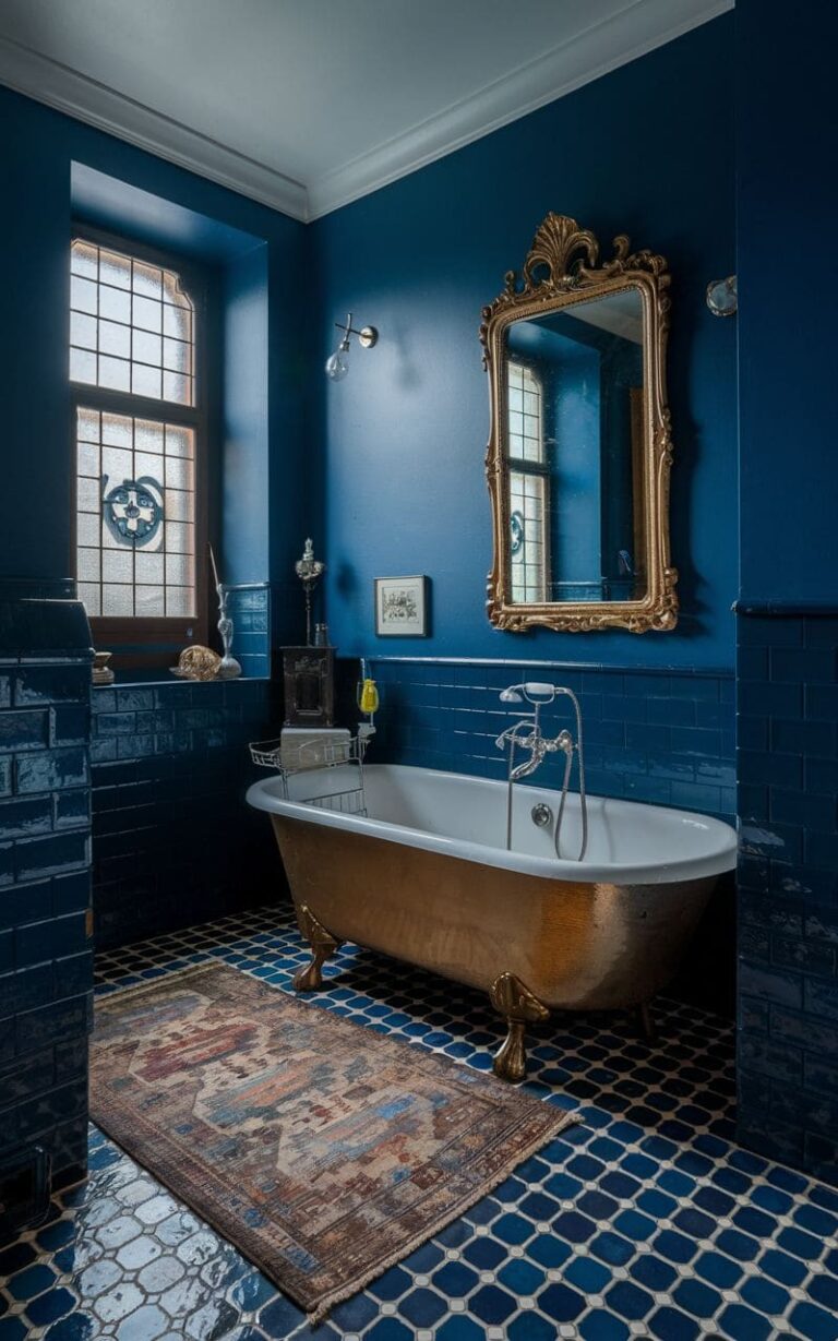 40+ Stunning Moody Blue Bathroom Ideas to Upgrade Your Oasis (2025)