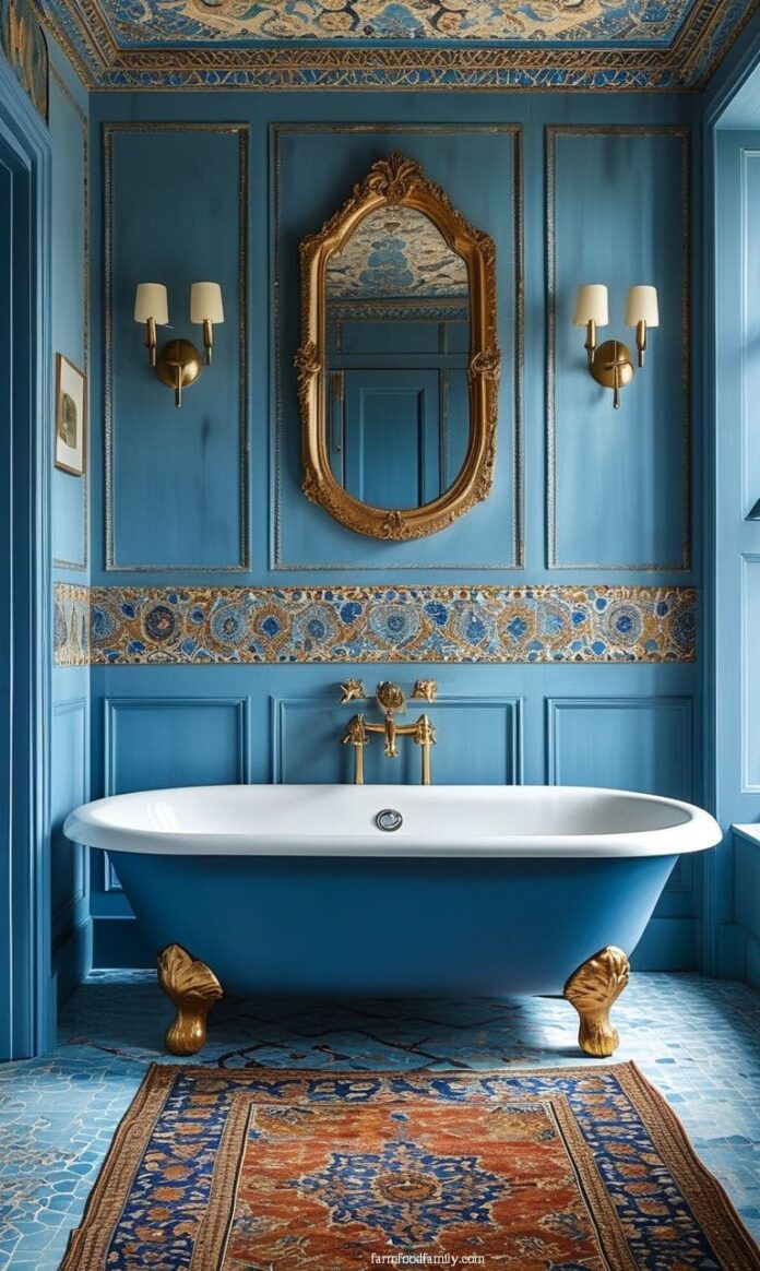 40+ Stunning Moody Blue Bathroom Ideas to Upgrade Your Oasis (2025)