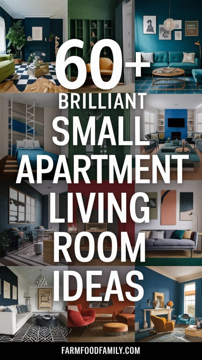 60+ Stunning Small Apartment Living Room Ideas to Maximize Your Space ...