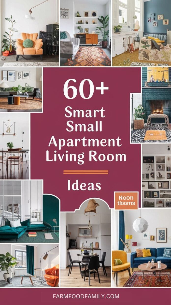 60+ Stunning Small Apartment Living Room Ideas to Maximize Your Space (2025) | FarmFoodFamily