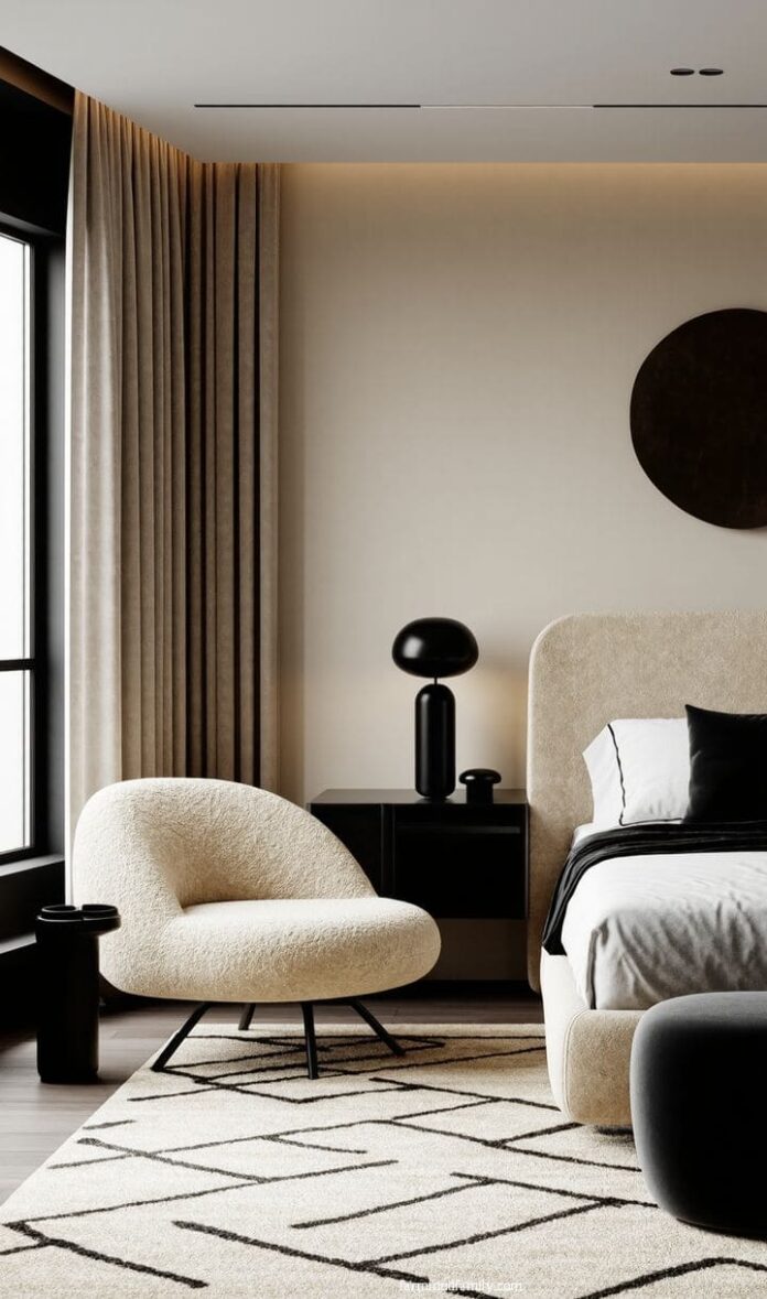 40+ Cozy Beige and Black Bedroom Ideas You’ll Instantly Love (2026 ...