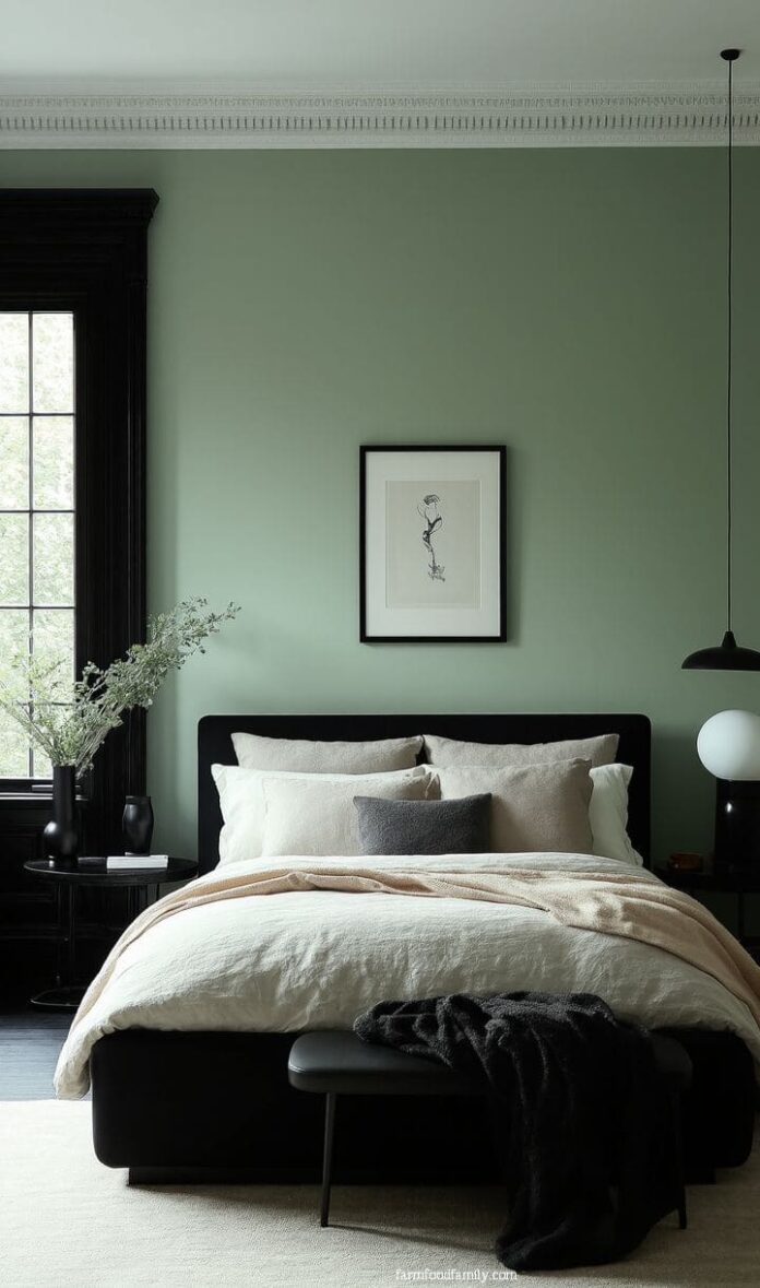 40+ Bold Black and Sage Green Bedroom Ideas That Feel Like Luxury (2025 ...