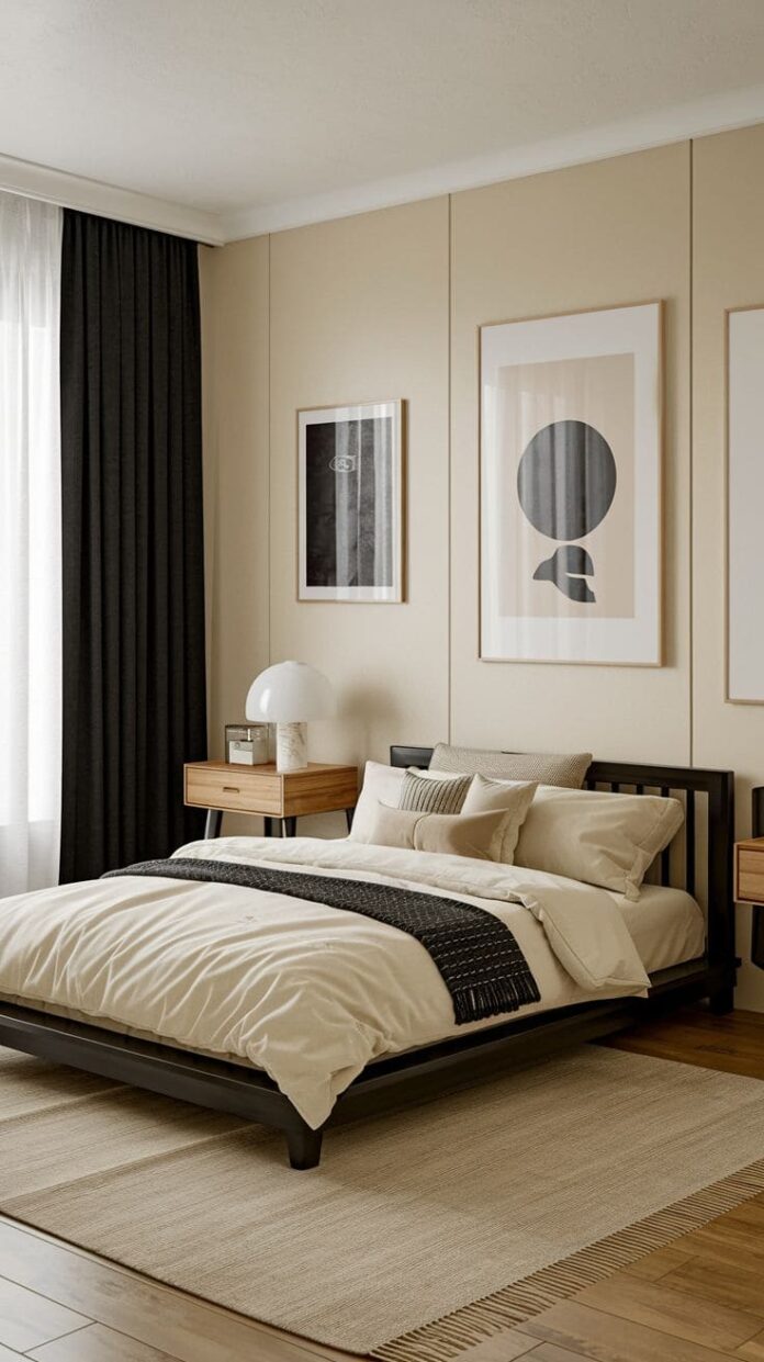 40+ Stunning Cream and Black Bedroom Ideas You’ll Want to Steal (2025 ...