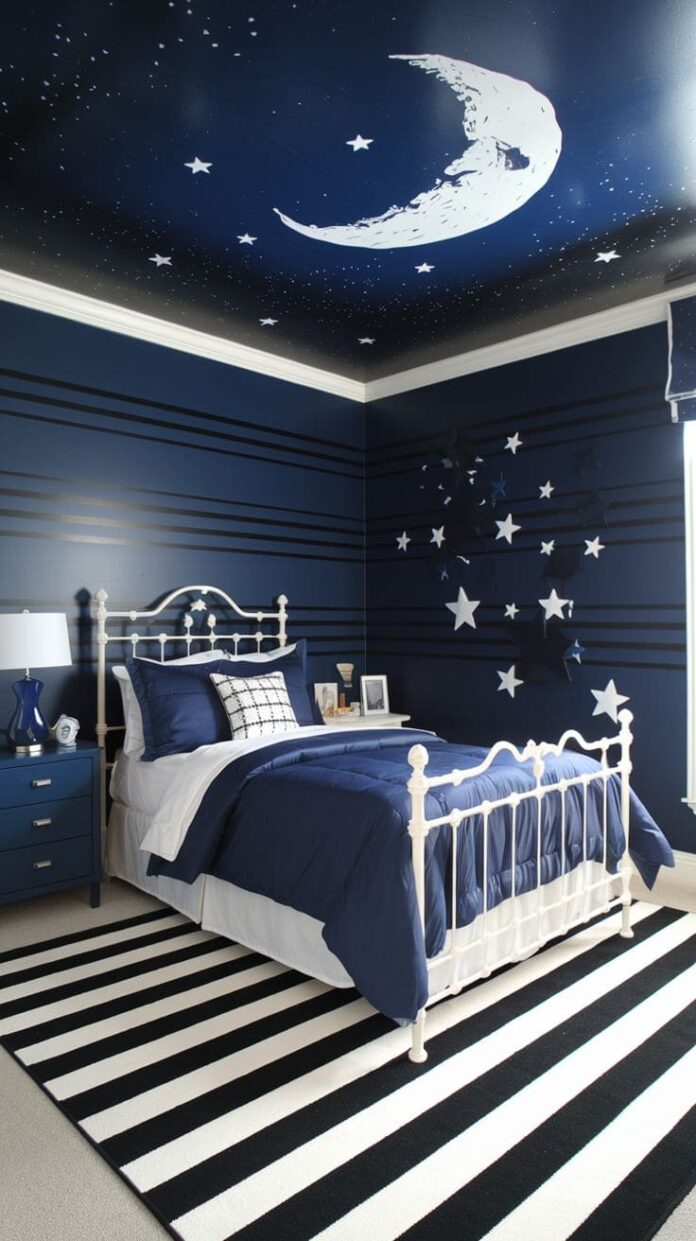 40+ Stunning Blue and Black Bedroom Ideas You’ll Instantly Love (2026 ...