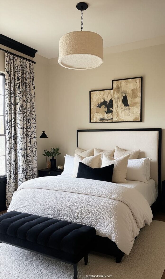 40+ Stunning Cream and Black Bedroom Ideas You’ll Want to Steal (2025