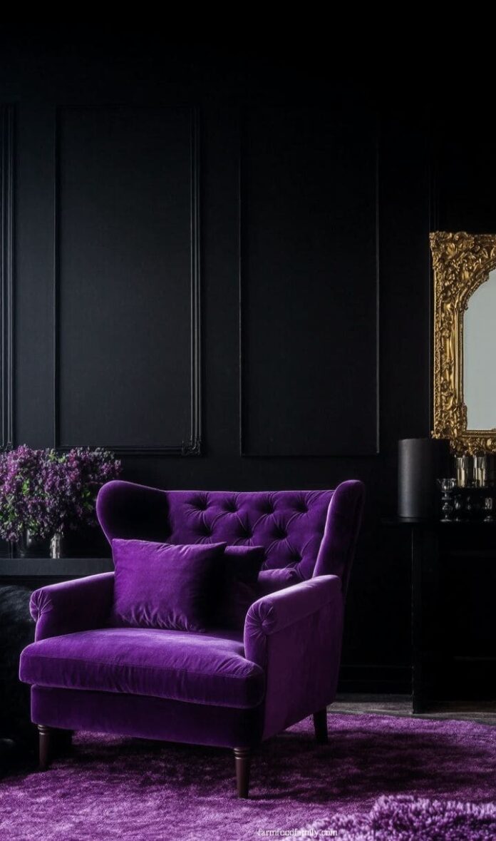 30+ Jaw-Dropping Purple and Black Bedroom Ideas for a Glamorous Look ...