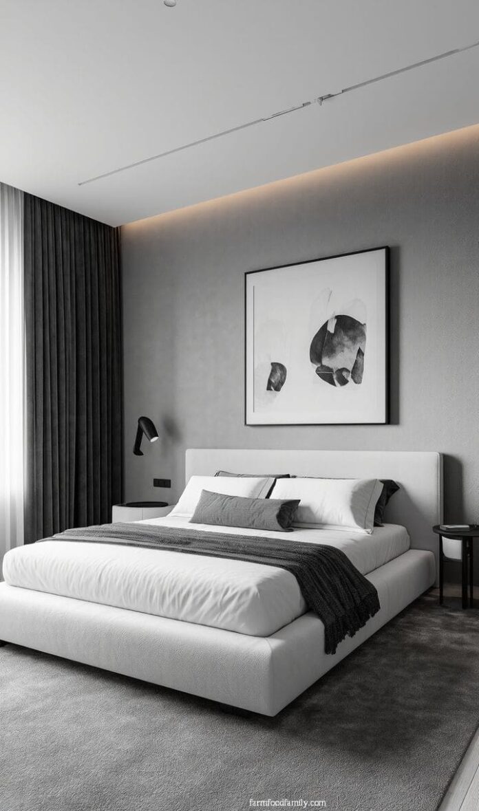 40+ Cozy Grey and White Bedroom Ideas for a Relaxing Retreat (2025 ...