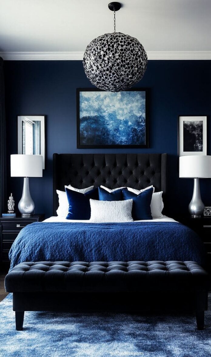 40+ Stunning Blue and Black Bedroom Ideas You’ll Instantly Love (2025