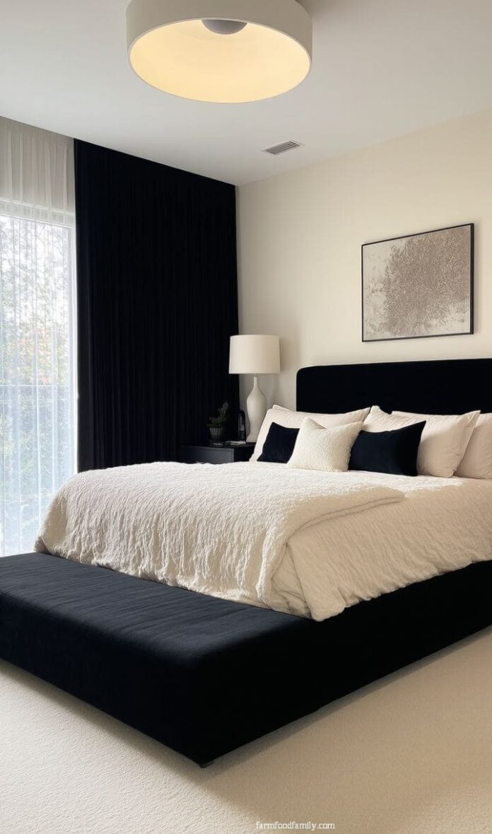 40+ Stunning Cream and Black Bedroom Ideas You’ll Want to Steal (2025 ...