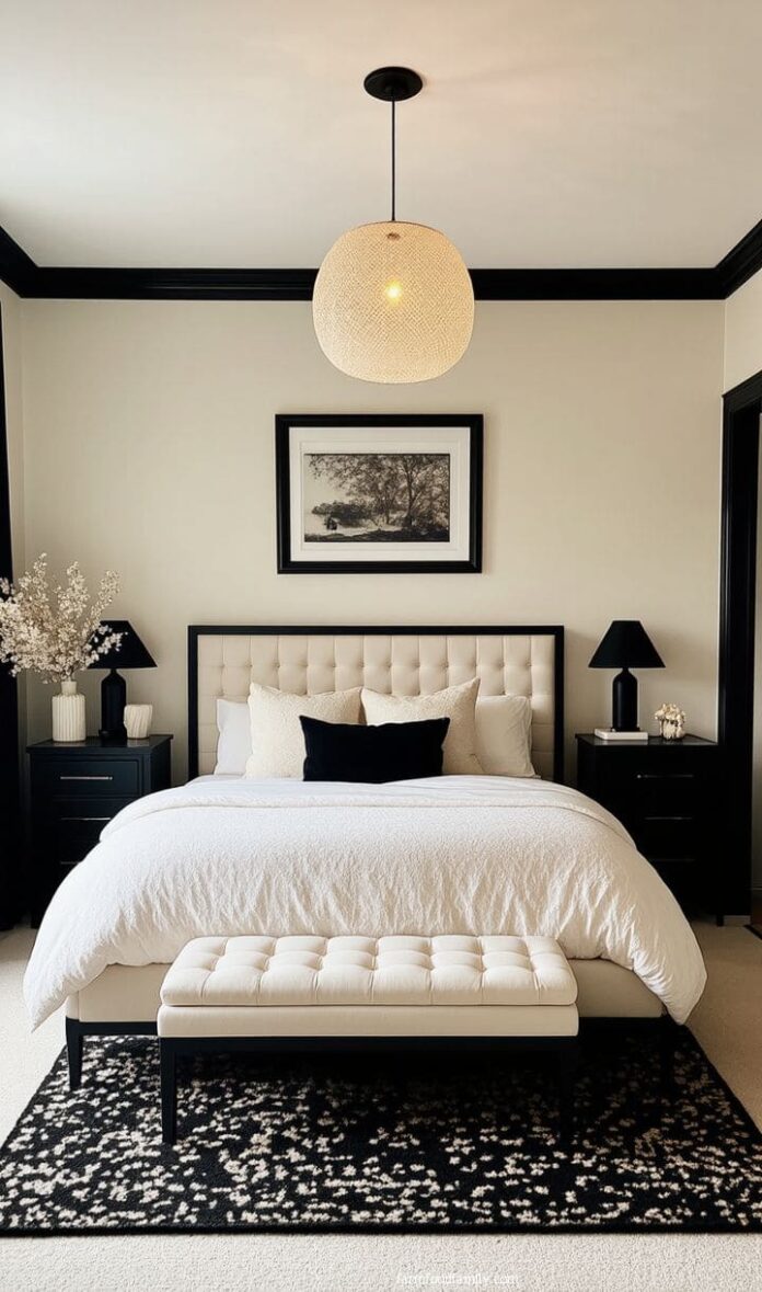 40+ Stunning Cream and Black Bedroom Ideas You’ll Want to Steal (2025