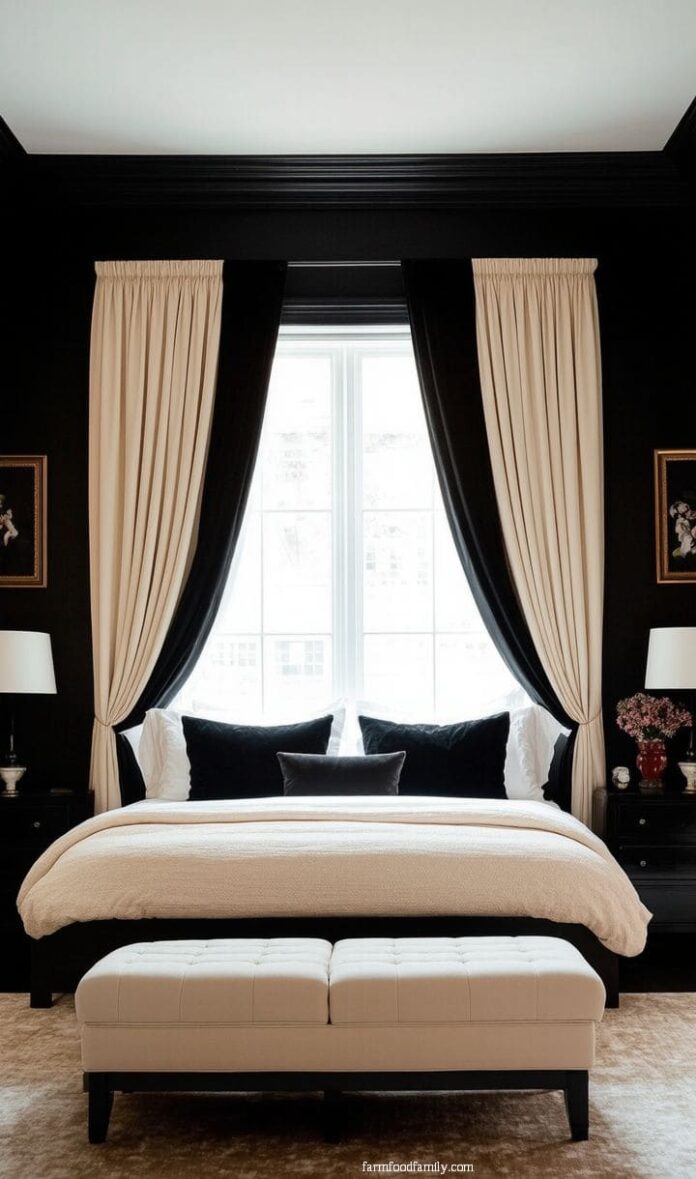 40+ Cozy Beige and Black Bedroom Ideas You’ll Instantly Love (2025 ...