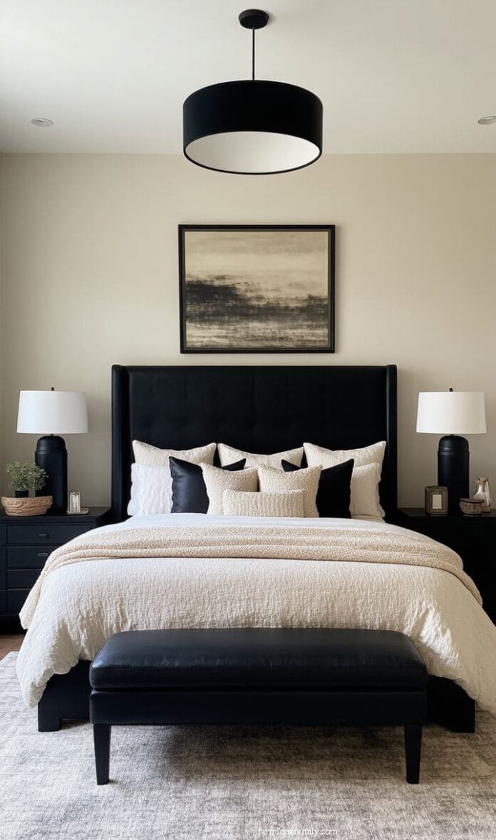 40+ Stunning Cream and Black Bedroom Ideas You’ll Want to Steal (2025