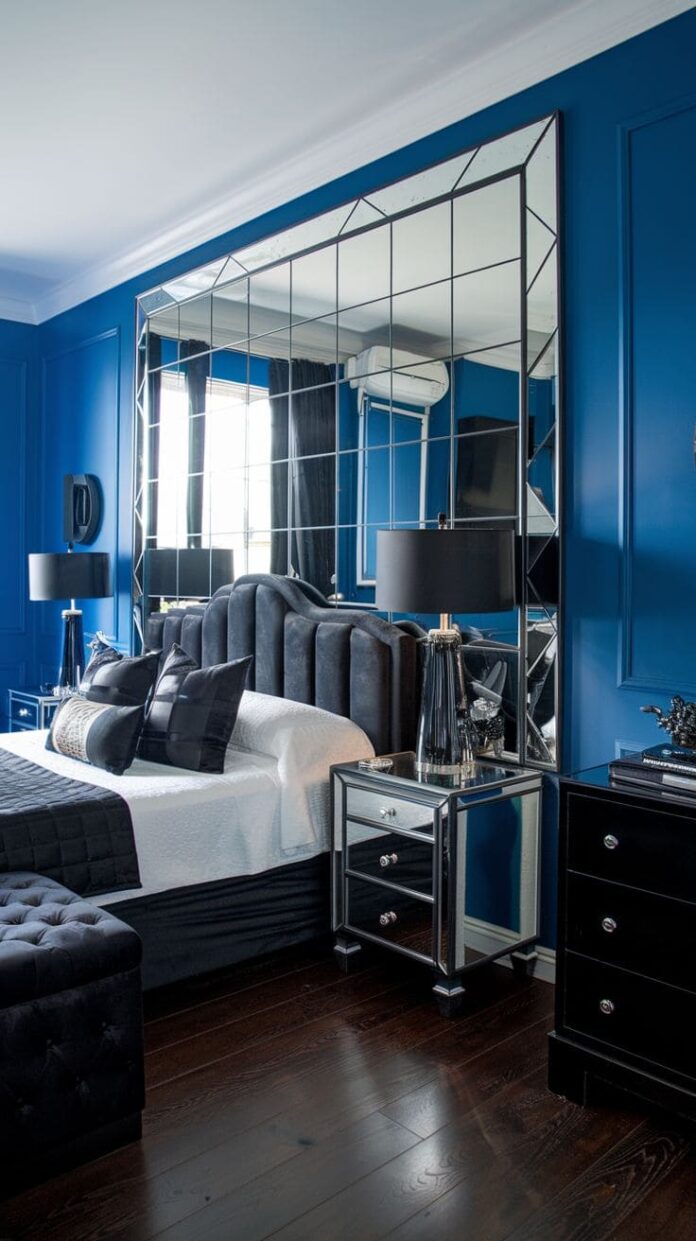 40+ Stunning Blue and Black Bedroom Ideas You’ll Instantly Love (2025 ...