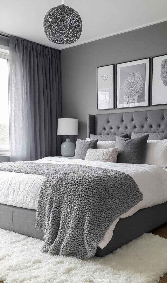 40+ Cozy Grey and White Bedroom Ideas for a Relaxing Retreat (2025 ...