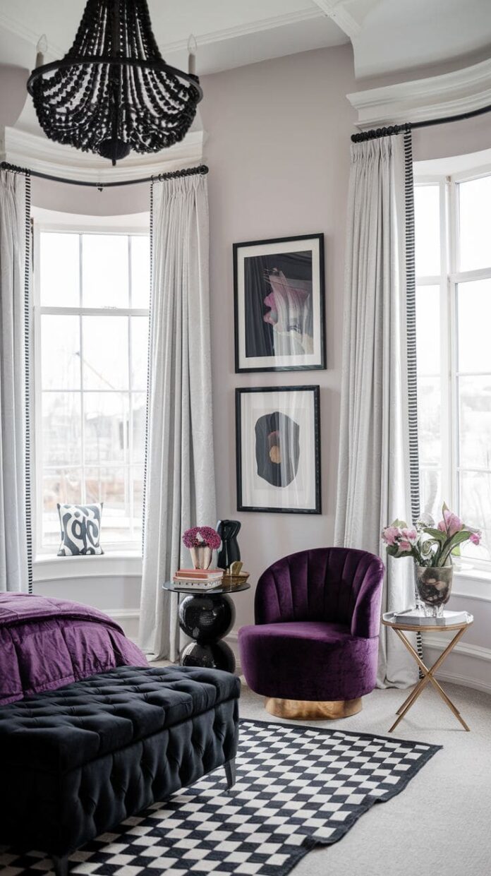 30+ Jaw-Dropping Purple and Black Bedroom Ideas for a Glamorous Look ...
