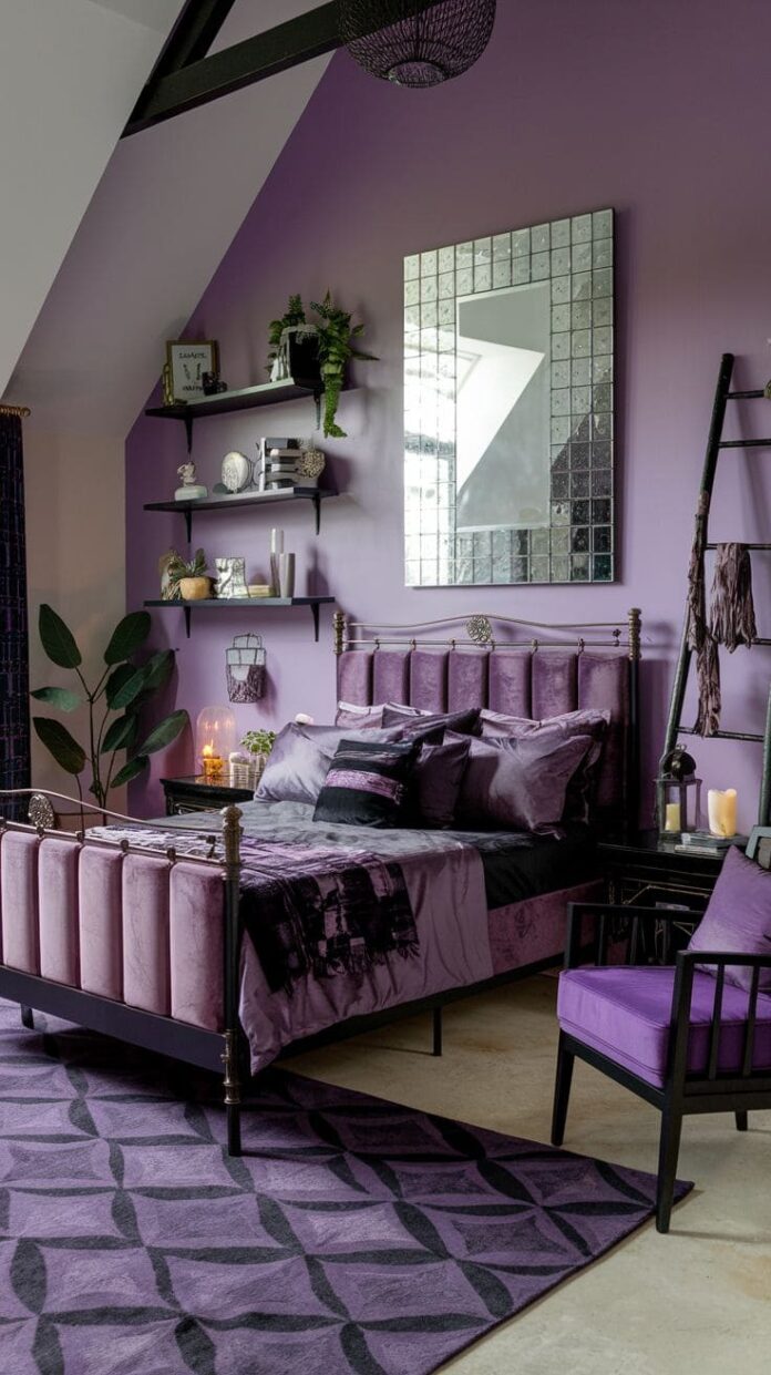 30+ Jaw-Dropping Purple and Black Bedroom Ideas for a Glamorous Look ...