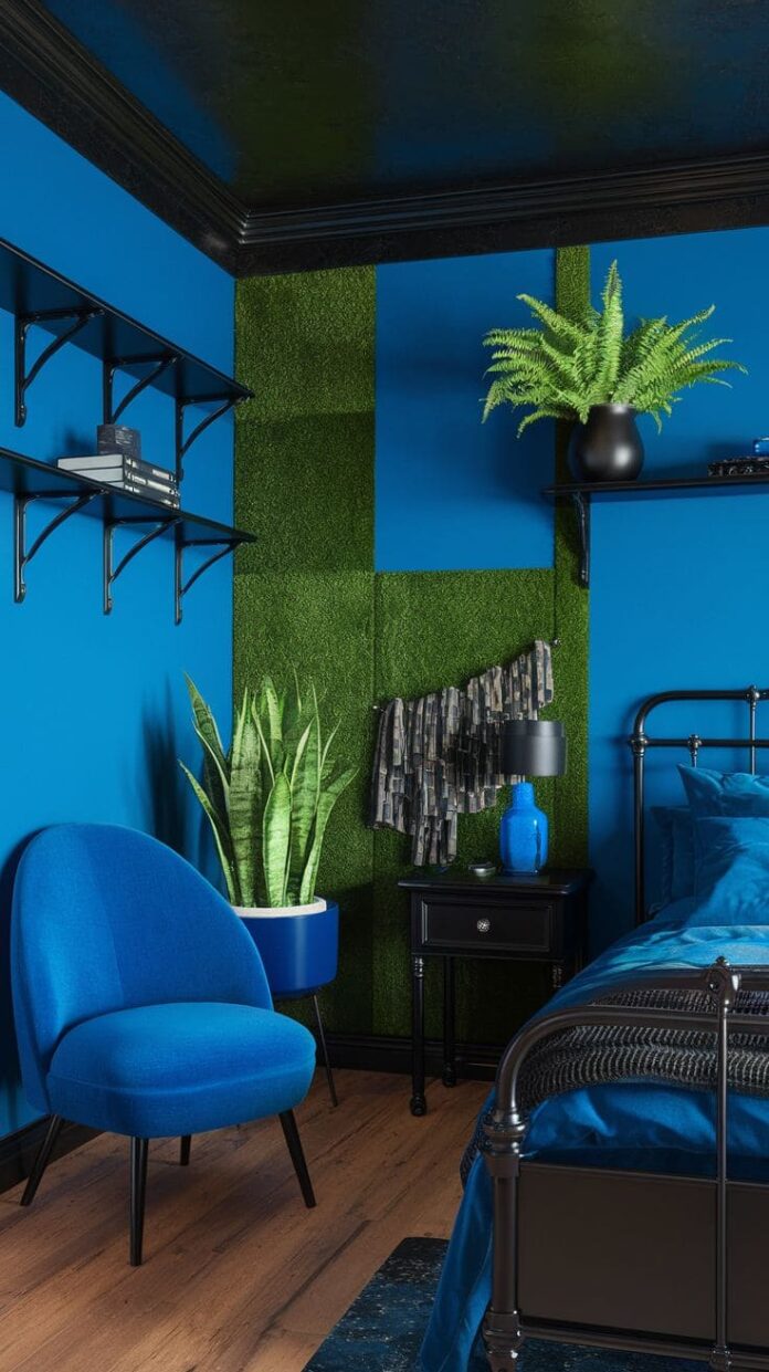 40+ Stunning Blue and Black Bedroom Ideas You’ll Instantly Love (2026 ...