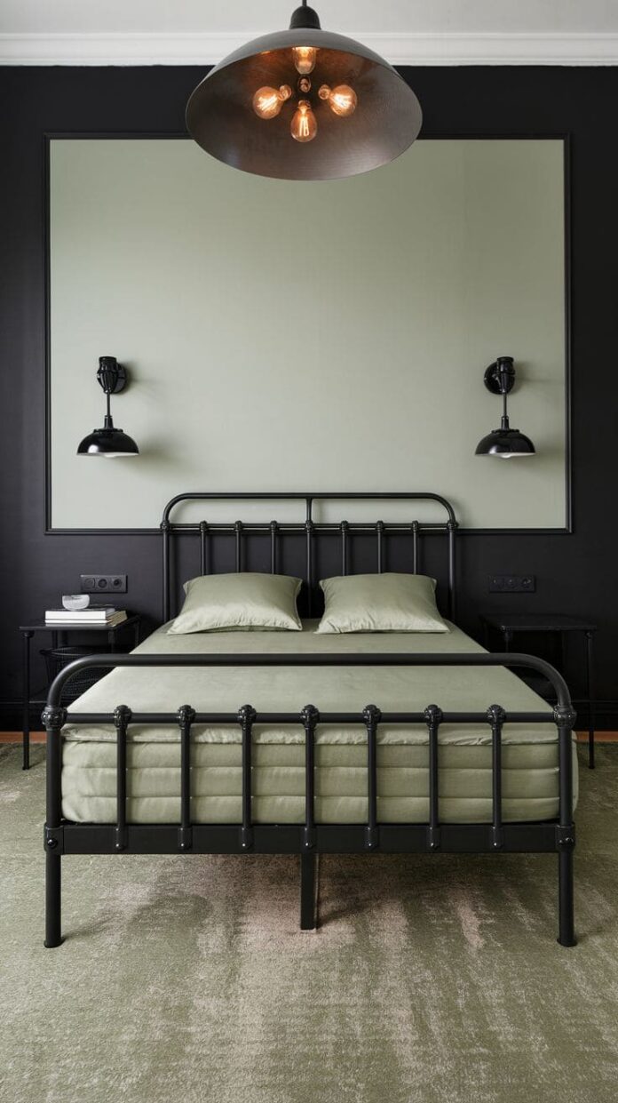 40+ Bold Black and Sage Green Bedroom Ideas That Feel Like Luxury (2025) | FarmFoodFamily