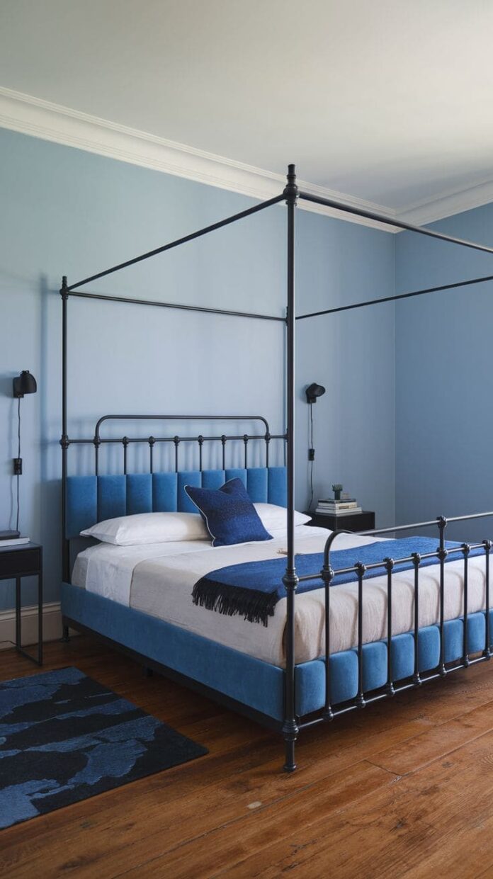 40+ Stunning Blue and Black Bedroom Ideas You’ll Instantly Love (2026 ...