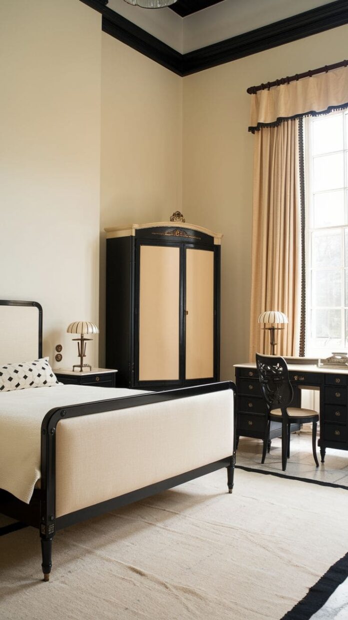 40+ Stunning Cream and Black Bedroom Ideas You’ll Want to Steal (2025 ...