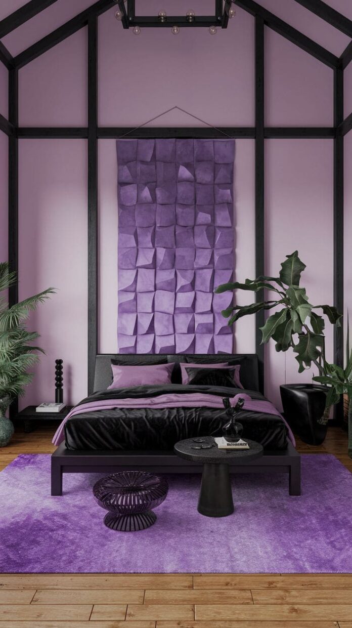 30+ Jaw-Dropping Purple and Black Bedroom Ideas for a Glamorous Look ...