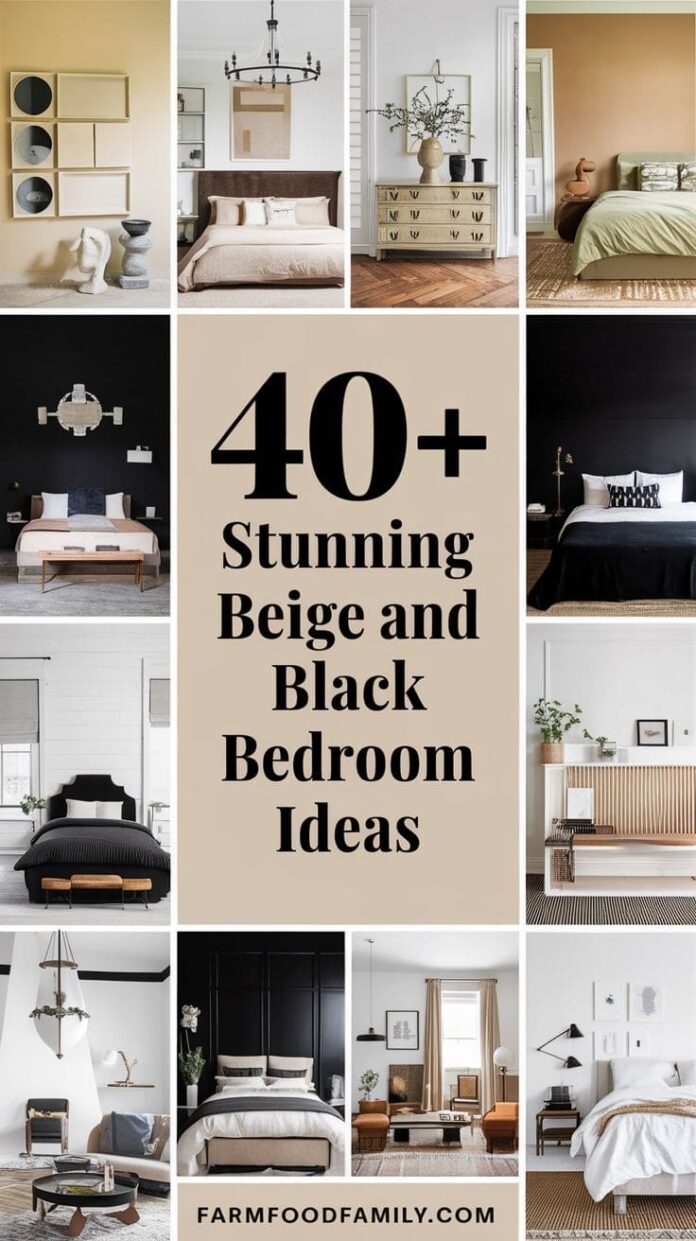 40+ Cozy Beige and Black Bedroom Ideas You’ll Instantly Love (2026 ...