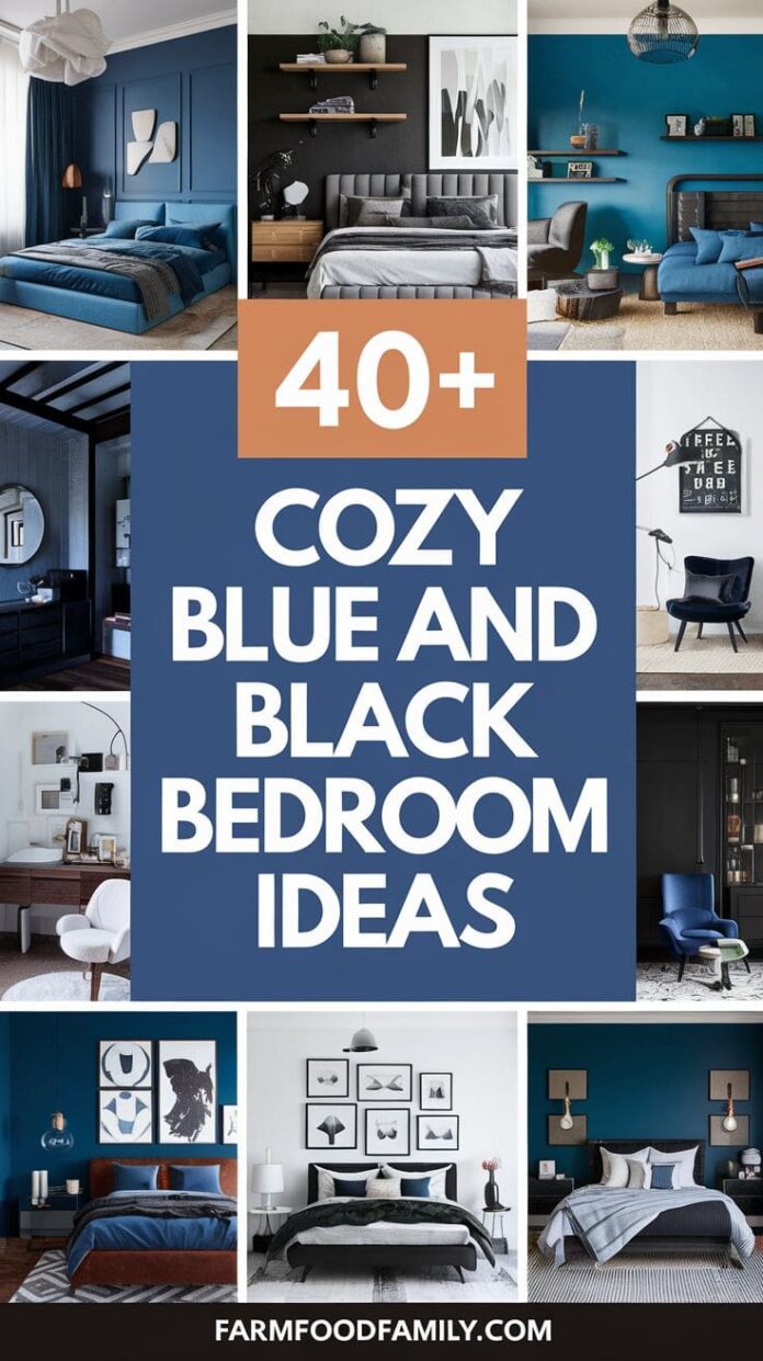 40+ Stunning Blue and Black Bedroom Ideas You’ll Instantly Love (2025