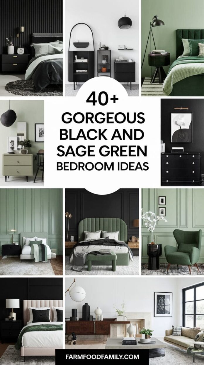 40+ Bold Black and Sage Green Bedroom Ideas That Feel Like Luxury (2025 ...